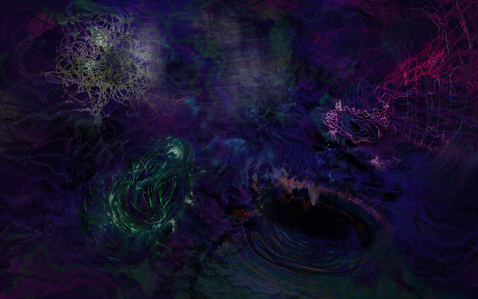 self oriented portals when arrive from metalic labyrinthic wires Image